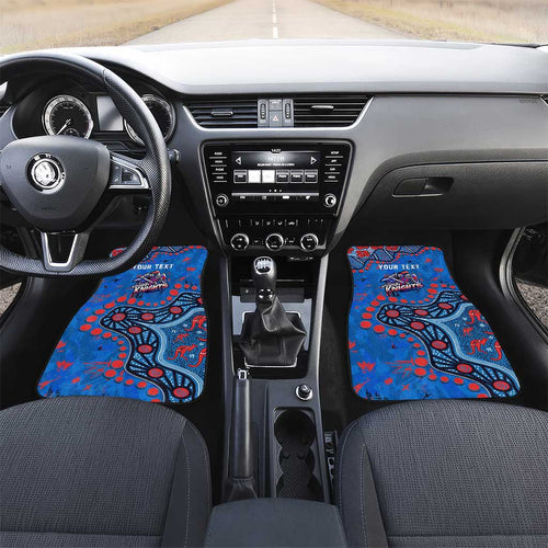Personalized New Zealand Warriors Car Mats Aboriginal Pattern with Graffiti Style Design