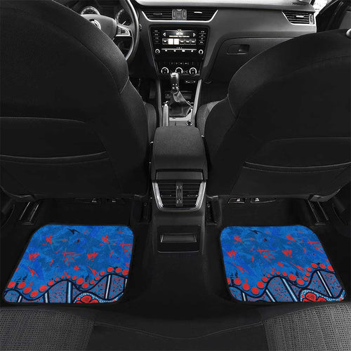 Personalized New Zealand Warriors Car Mats Aboriginal Pattern with Graffiti Style Design