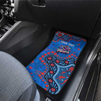 Personalized New Zealand Warriors Car Mats Aboriginal Pattern with Graffiti Style Design