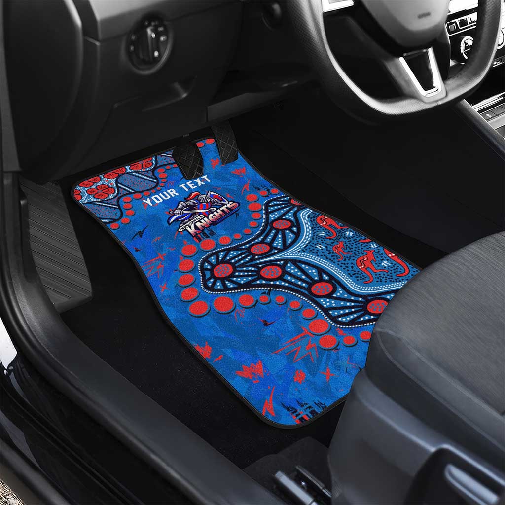 Personalized New Zealand Warriors Car Mats Aboriginal Pattern with Graffiti Style Design