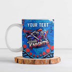Personalized New Zealand Warriors Ceramic Mug Aboriginal Pattern with Graffiti Style Design