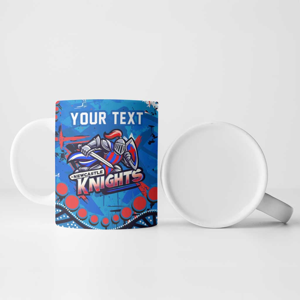 Personalized New Zealand Warriors Ceramic Mug Aboriginal Pattern with Graffiti Style Design
