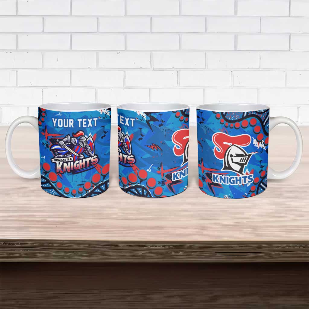 Personalized New Zealand Warriors Ceramic Mug Aboriginal Pattern with Graffiti Style Design