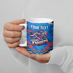Personalized New Zealand Warriors Ceramic Mug Aboriginal Pattern with Graffiti Style Design