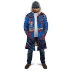 Personalized New Zealand Warriors Cloak Aboriginal Pattern with Graffiti Style Design