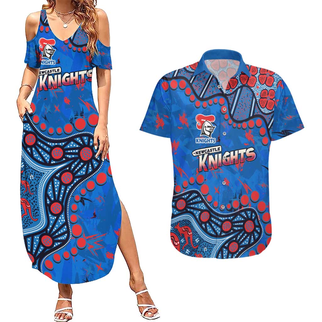 Personalized New Zealand Warriors Couples Matching Summer Maxi Dress and Hawaiian Shirt Aboriginal Pattern with Graffiti Style Design
