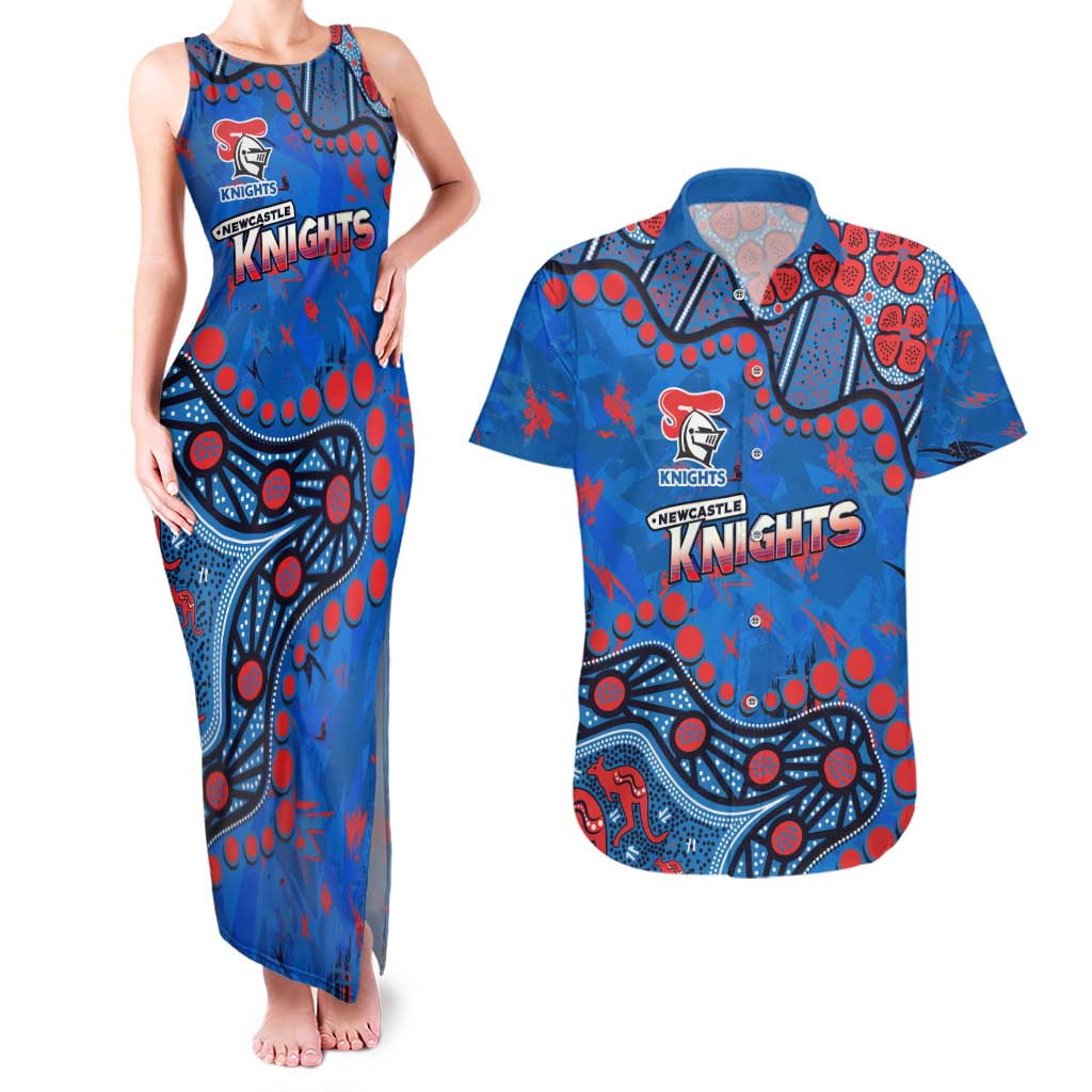Personalized New Zealand Warriors Couples Matching Tank Maxi Dress and Hawaiian Shirt Aboriginal Pattern with Graffiti Style Design