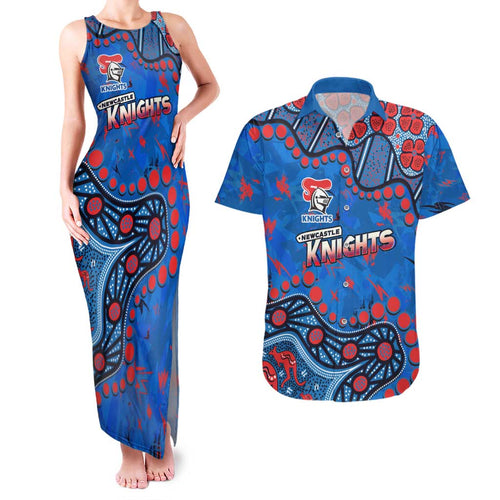Personalized New Zealand Warriors Couples Matching Tank Maxi Dress and Hawaiian Shirt Aboriginal Pattern with Graffiti Style Design