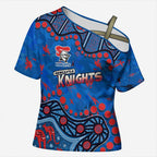 Personalized New Zealand Warriors Cross Shoulder Shirt Aboriginal Pattern with Graffiti Style Design