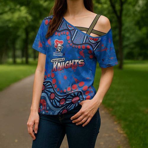 Personalized New Zealand Warriors Cross Shoulder Shirt Aboriginal Pattern with Graffiti Style Design