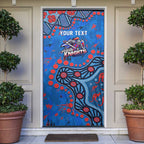 Personalized New Zealand Warriors Door Cover Aboriginal Pattern with Graffiti Style Design