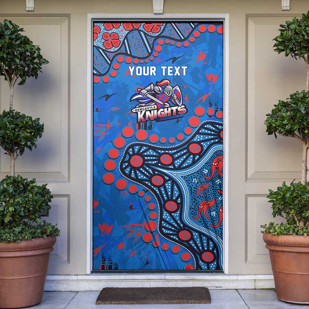 Personalized New Zealand Warriors Door Cover Aboriginal Pattern with Graffiti Style Design