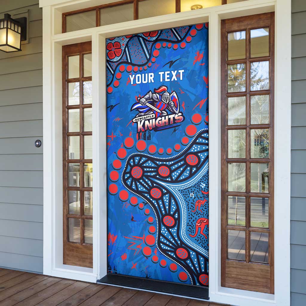 Personalized New Zealand Warriors Door Cover Aboriginal Pattern with Graffiti Style Design