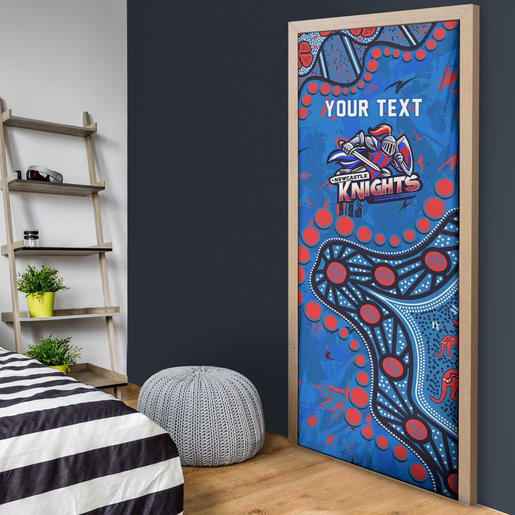 Personalized New Zealand Warriors Door Cover Aboriginal Pattern with Graffiti Style Design