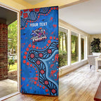 Personalized New Zealand Warriors Door Cover Aboriginal Pattern with Graffiti Style Design