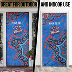 Personalized New Zealand Warriors Door Cover Aboriginal Pattern with Graffiti Style Design