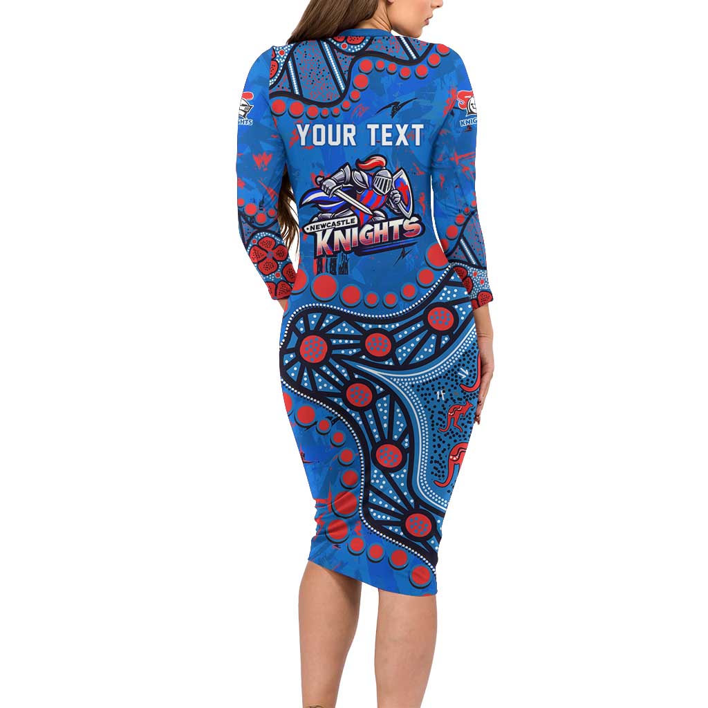 Personalized New Zealand Warriors Family Matching Long Sleeve Bodycon Dress and Hawaiian Shirt Aboriginal Pattern with Graffiti Style Design