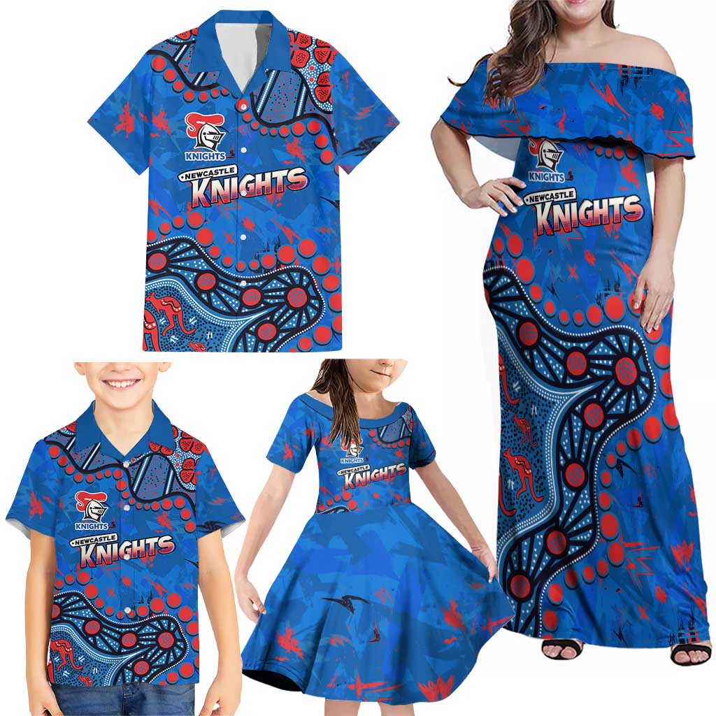 Personalized New Zealand Warriors Family Matching Off Shoulder Maxi Dress and Hawaiian Shirt Aboriginal Pattern with Graffiti Style Design