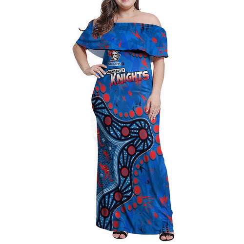 Personalized New Zealand Warriors Family Matching Off Shoulder Maxi Dress and Hawaiian Shirt Aboriginal Pattern with Graffiti Style Design