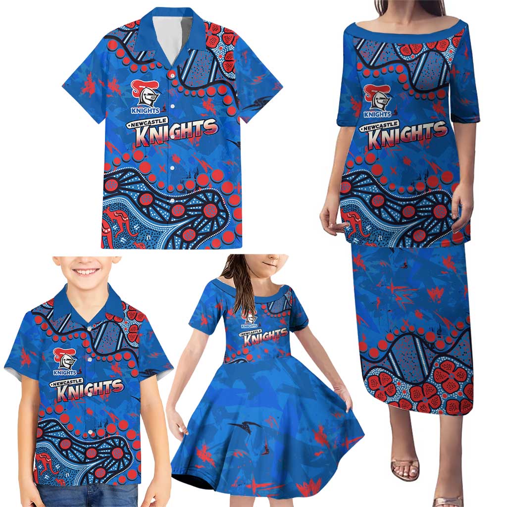 Personalized New Zealand Warriors Family Matching Puletasi and Hawaiian Shirt Aboriginal Pattern with Graffiti Style Design