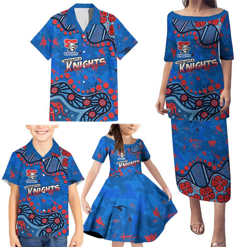 Personalized New Zealand Warriors Family Matching Puletasi and Hawaiian Shirt Aboriginal Pattern with Graffiti Style Design