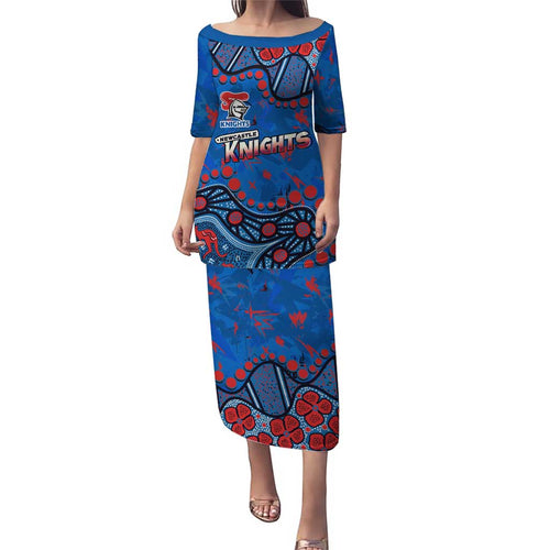 Personalized New Zealand Warriors Family Matching Puletasi and Hawaiian Shirt Aboriginal Pattern with Graffiti Style Design