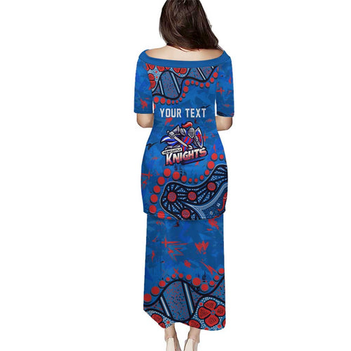 Personalized New Zealand Warriors Family Matching Puletasi and Hawaiian Shirt Aboriginal Pattern with Graffiti Style Design