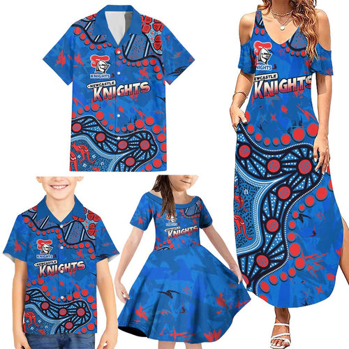 Personalized New Zealand Warriors Family Matching Summer Maxi Dress and Hawaiian Shirt Aboriginal Pattern with Graffiti Style Design