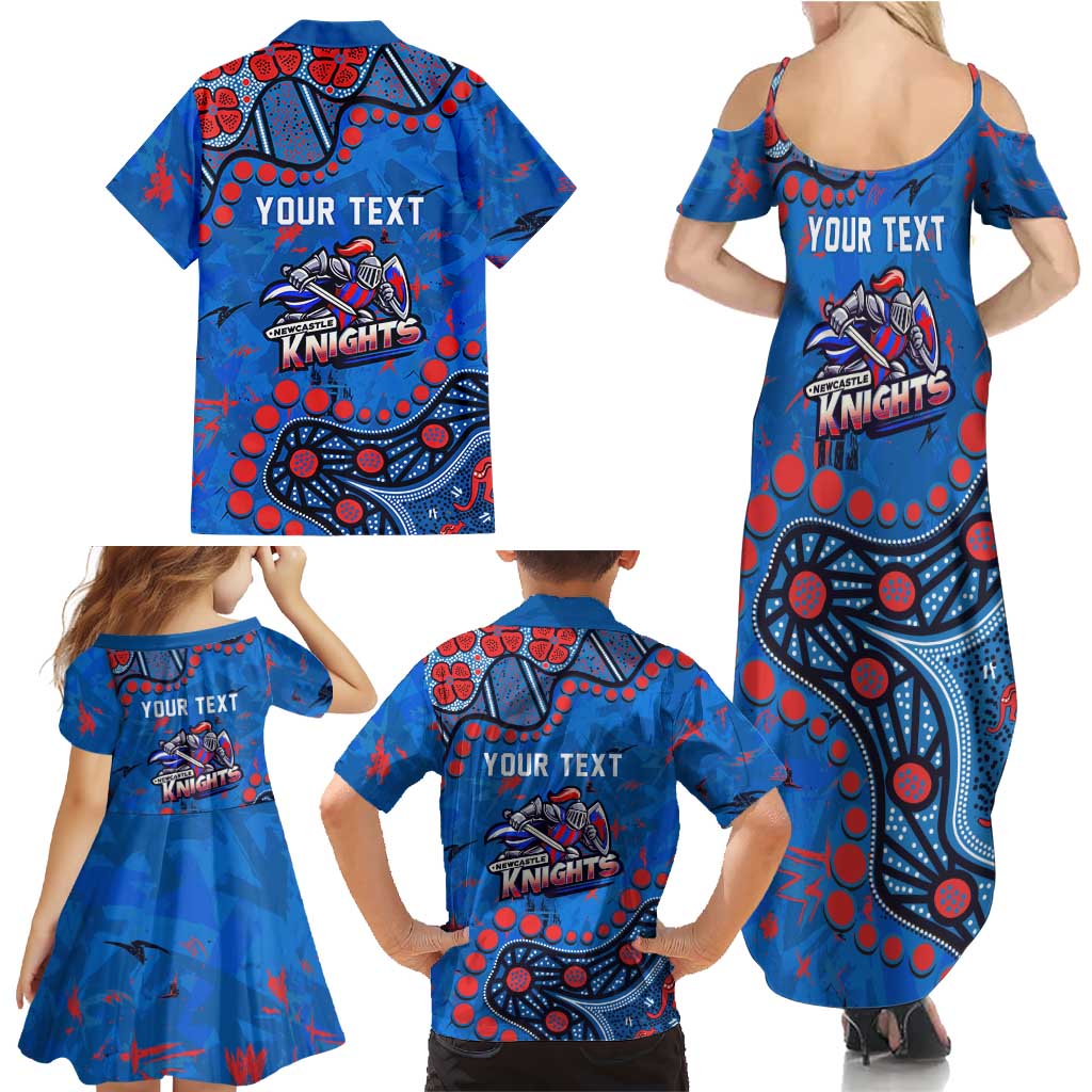 Personalized New Zealand Warriors Family Matching Summer Maxi Dress and Hawaiian Shirt Aboriginal Pattern with Graffiti Style Design