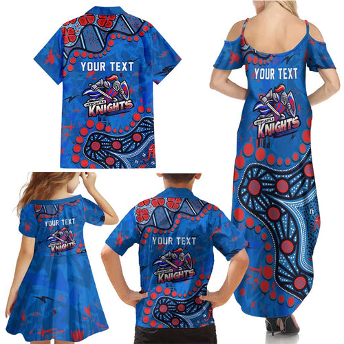 Personalized New Zealand Warriors Family Matching Summer Maxi Dress and Hawaiian Shirt Aboriginal Pattern with Graffiti Style Design