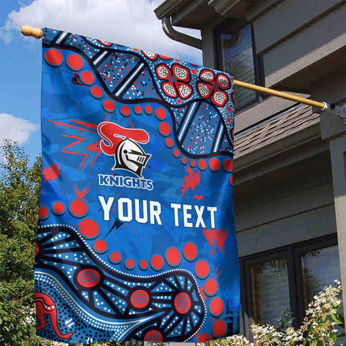 Personalized New Zealand Warriors Garden Flag Aboriginal Pattern with Graffiti Style Design