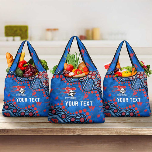 Personalized New Zealand Warriors Grocery Bag Aboriginal Pattern with Graffiti Style Design
