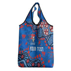 Personalized New Zealand Warriors Grocery Bag Aboriginal Pattern with Graffiti Style Design