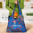 Personalized New Zealand Warriors Grocery Bag Aboriginal Pattern with Graffiti Style Design