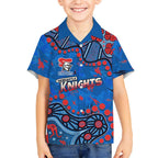 Personalized New Zealand Warriors Hawaiian Shirt Aboriginal Pattern with Graffiti Style Design