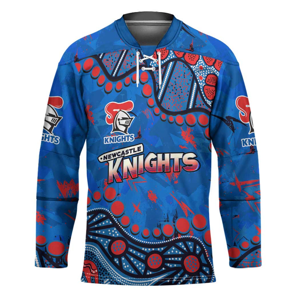 Personalized New Zealand Warriors Hockey Jersey Aboriginal Pattern with Graffiti Style Design