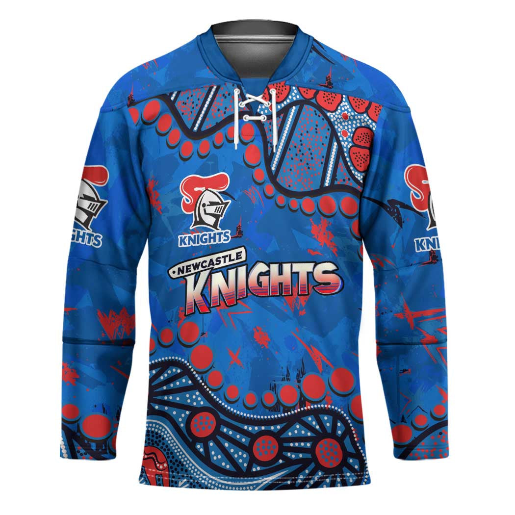 Personalized New Zealand Warriors Hockey Jersey Aboriginal Pattern with Graffiti Style Design