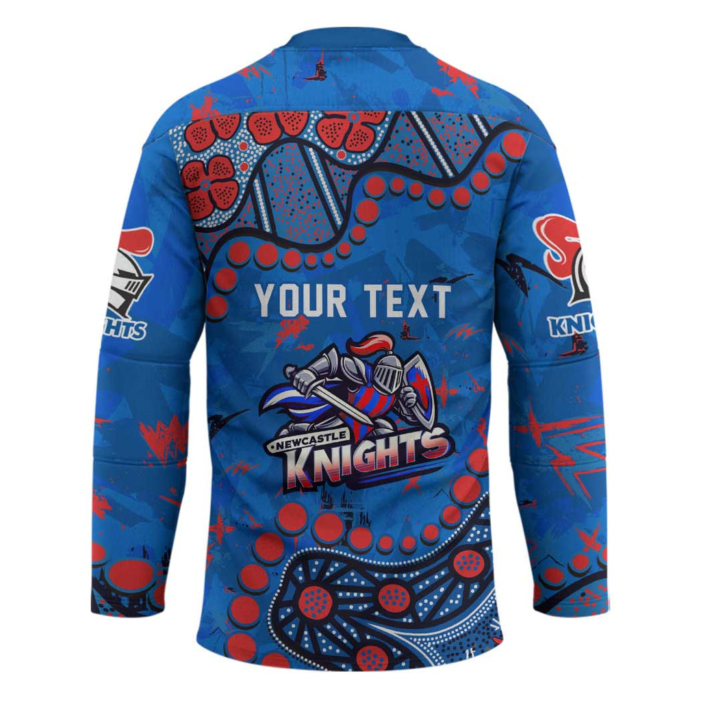 Personalized New Zealand Warriors Hockey Jersey Aboriginal Pattern with Graffiti Style Design