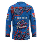 Personalized New Zealand Warriors Hockey Jersey Aboriginal Pattern with Graffiti Style Design