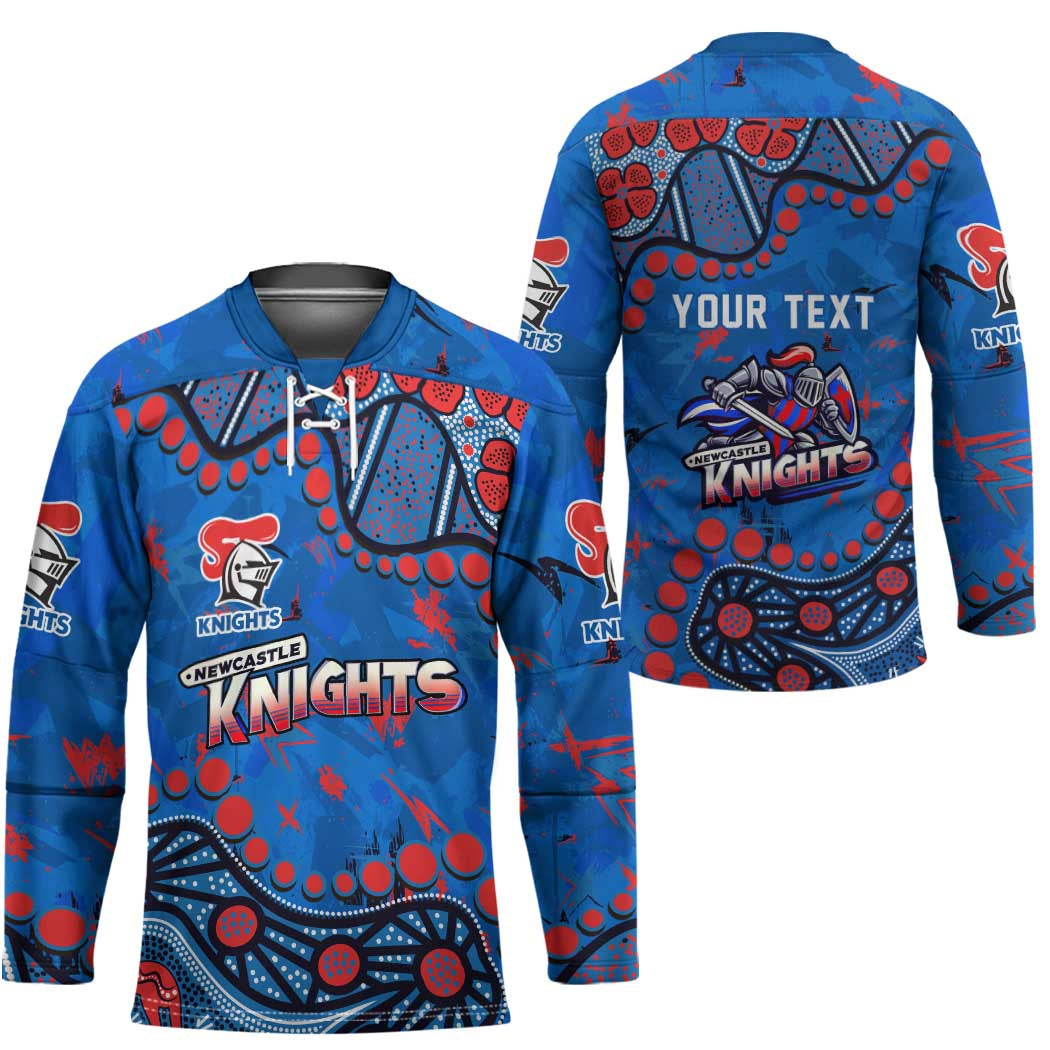 Personalized New Zealand Warriors Hockey Jersey Aboriginal Pattern with Graffiti Style Design