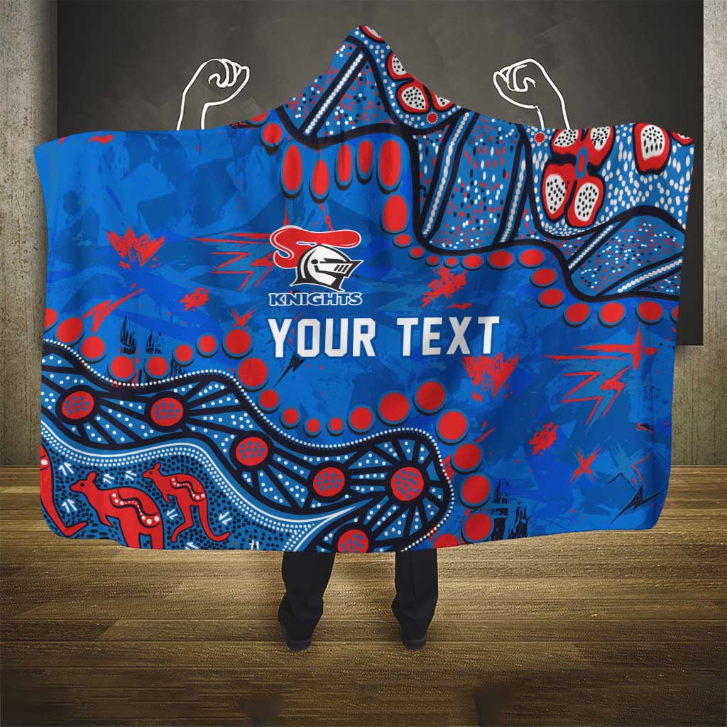 Personalized New Zealand Warriors Hooded Blanket Aboriginal Pattern with Graffiti Style Design