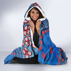 Personalized New Zealand Warriors Hooded Blanket Aboriginal Pattern with Graffiti Style Design