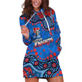 Personalized New Zealand Warriors Hoodie Dress Aboriginal Pattern with Graffiti Style Design