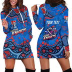 Personalized New Zealand Warriors Hoodie Dress Aboriginal Pattern with Graffiti Style Design