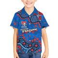 Personalized New Zealand Warriors Kid Hawaiian Shirt Aboriginal Pattern with Graffiti Style Design
