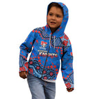 Personalized New Zealand Warriors Kid Hoodie Aboriginal Pattern with Graffiti Style Design