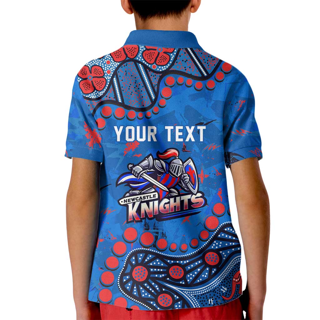 Personalized New Zealand Warriors Kid Polo Shirt Aboriginal Pattern with Graffiti Style Design