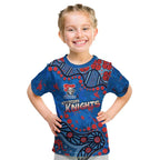 Personalized New Zealand Warriors Kid T Shirt Aboriginal Pattern with Graffiti Style Design