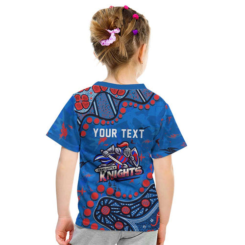 Personalized New Zealand Warriors Kid T Shirt Aboriginal Pattern with Graffiti Style Design