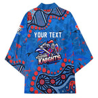 Personalized New Zealand Warriors Kimono Aboriginal Pattern with Graffiti Style Design